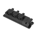 Rozgałęźnik bryzgoszczelny i odporny na uderzenia IP44 3 gniazda 16A 230V AC gumowy uniep OR-AE-1316