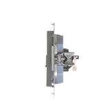 Simon 55 Gniazdo komputerowe pojedyncze RJ45 kategoria 6 z przesłoną przeciwkurzową Grafitowy mat