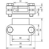 Zacisk probierczy, płask. 30/płask. 30 mm, TG/tZn