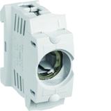 Gniazdo bezp. z tworzywa D02/1 E18 1P SIS 63A 400VAC TS35 zac.kl. 35mm2 LD043 HAGER