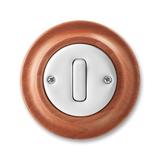 DECENTO Wyłącznik krzyżowy Bezśrubowe podłączanie przewodów biały/czereśnia