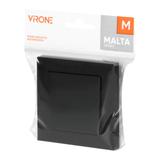 Łącznik podtynkowy jednobiegunowy Malta, 10A, 250V, WP-1M, czarny mat FMS-100/B ORNO