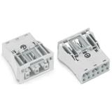 WINSTA gniazdo 3-torowe SnapIn białe