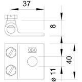 319, UCHWYTY ZACISKOWE 8MM OC.OGN.