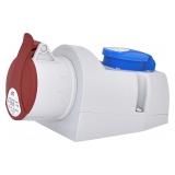 16A 400V/230V Gniazdo kombi 3P+N+PE plus EE 16S Schuko IP44 EZCZ -S 1653 004482051 ETI