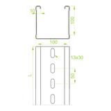 CTMT100H100/6 Ceownik montażowy 3,0 mm