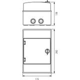 Rozdzielnica hermetyczna natynkowa 1x4 Z-amkiem IP65 500VAC/1000VDC RH-4/Z-6.05 OPATÓWEK
