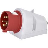 EPO 1653 -  16A, 400V, 3P+N+PE,Wtyk odbiornikowy stały ze zwrotnicą faz IP44