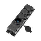 Rozgałęźnik bryzgoszczelny i odporny na uderzenia IP44 4 gniazda 16A 230V AC gumowy uniep OR-AE-1316