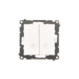 Simon 55 Przycisk zwierny podwójny zwierny bez piktogramu – osobne podświetlenie dla każdego klawisz