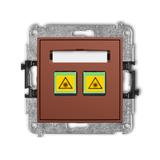 ICON Mechanizm gniazda światłowodowego/optycznego podwójnego terakota