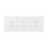 Simon 54 Touch Panel dotykowy S54 Touch 3 moduły 2 pola dotykowe pionowe + 2 pola dotykowe pionowe + 2 pola dotykowe pionowe biała perła DSTR3333/70 KONTAKT