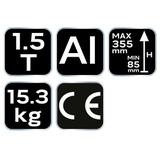 Podnośnik hydrauliczny, aluminiowy, 1.25 t