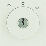 B.Kwadrat Płytka czołowa z zamkiem do łącznika żaluzjowego na klucz, krem połysk