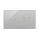 Simon 54 Touch Panel dotykowy S54 Touch 2 moduły 2 pola dotykowe poziome + 4 pola dotykowe srebrna mgła DSTR224/71 KONTAKT