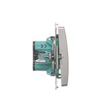 Simon Basic Łącznik dwubiegunowy 16A 250V zaciski śrubowe srebrny mat BMW2A.01/43 KONTAKT