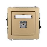 DECO Mechanizm gniazda komputerowego pojedynczego 1xRJ45, kat. 6, ekranowany, 8-stykowy złoty metali