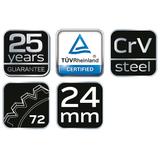 Klucz płasko-oczkowy z grzechotką, 24 mm