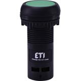 ECF-01-G - Przycisk kompaktowy z guzikiem krytym, 1NC, Zielony