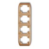 TREND Ramka pionowa poczwórna złoty metalik