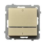 SONATA Łącznik dwubiegunowy z podświetleniem niebieskim - kolor szampański złoty