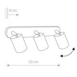 Nowodvorski plafon (reflektorki) Eye Spot III 3xGU10 czarno/mosiężny 8818