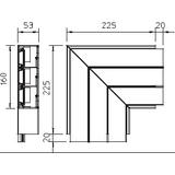 NAROŻE PŁASKIE 53X160-3 CZB