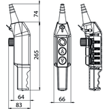 KASETA STEROWNICZA SUWNICOWA B-1NC/2X1NO+1NO/2