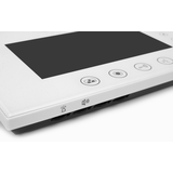 wideodomofon: monitor 7" kolorowy z pamięcią, port karty SD, plastik/aluminium, czarny + zasilacz