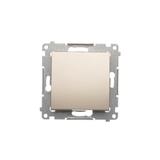 Simon 54 Łącznik krzyżowy bez piktogramu 10A 250V szybkozłączka złoty mat DW7.01/X/44 KONTAKT
