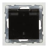 Suno Gniazdo Pojedyncze Z Uziemieniem Schuko 2P+Z- 16A 250 V Z Przesłoną IP44 Zaciski Automatyczne Czarny 721423 LEGRAND