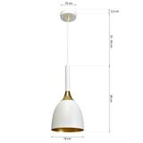 MILAGRO Lampa wisząca CLARK WHITE/GOLD 1xE27