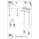 Sollux Lampa Wisząca LAGOS 2 złoty połysk SL.1241