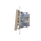 Simon 55 Przycisk zwierny pojedynczy zwierny z podświetleniem LED szybkozłączka Szampański mat