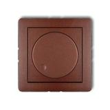 DECO Mechanizm elektronicznego regulatora oświetlenia przyciskowo-obrotowego do lamp LED brązowy met