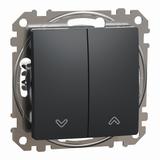 Sedna Design & Elements, przycisk żaluzjowy, czarny antracyt