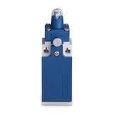 Łącznik w obudowie z tworzywa, 1NC+1NO, popychacz z rolką metalową, reset