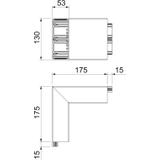 GA-AS53130EL, Naroże zewnętrzne, stałe, Alu