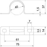 605 40 V4A, Obejma mocująca