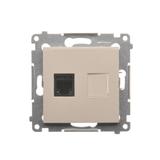 Simon 54 Gniazdo telefoniczne pojedyncze RJ12 kremowy