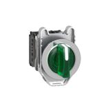 Harmony XB4 Przełącznik podświetlany zlicowany metal zielony fi30 3 położeniowy stabilny 24 V AC/DC 1 N XB4FK133B5 Schneider
