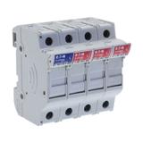 3P&Neutral 30A 600V MFH For 10X38 Midget Podstawa wkładki cylindrycznej 10x38 3p+1N 32A 690VAC CHM3D