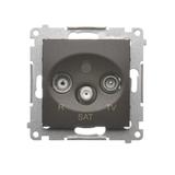 Simon 54 Gniazdo antenowe R-TV-SAT końcowe/zakończeniowe brąz mat DASK.01/46 KONTAKT