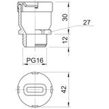 106/FL, DŁAW.106/FL PG16 MOC.KABEL.