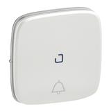 VALENA ALLURE - KLAWISZ PERŁOWY PRZYCISKU PRZEŁĄCZNIKANEGO NO/NC Z SYMBOLEM DZWONKA Z PODŚWIETLENIEM