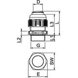 V-TEC VM20VS LGR, Dławik kablowy
