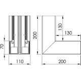 GK-I70110LGR, NAROŻE WEWN. 70X110 J.SZ.