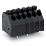 Złączka THR do płytek drukowanych przycisk 1,5mm2 RM 3,5mm 4-bieg czarny /75szt./ 250-204/353-604 WAGO