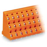 3-piętrowa listwa do pł. drukowanych 6-bieg. pomarańczowa raster 10,16 mm