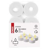 Świeczki tealight białe 6x CR2032, vintage, (kpl. 6 szt)